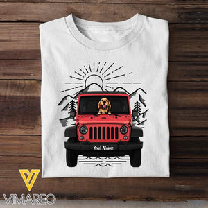 Personalized Dog Jeep Tshirt Printed OCT-DT23