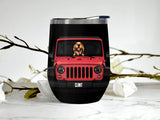 PERSONALIZED DOG JEEP STEEL MUG 12OZ 3D PRINTED OCT-DT21