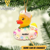 PERSONALIZED Duck Nurse HANGING ORNAMENT CHRISTMAS OCT-DT25