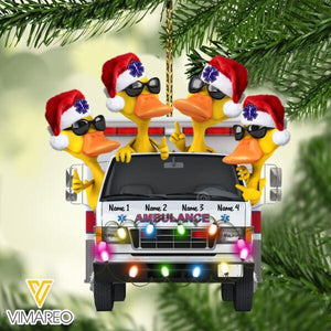 PERSONALIZED Duck Paramedic HANGING ORNAMENT CHRISTMAS OCT-MA26