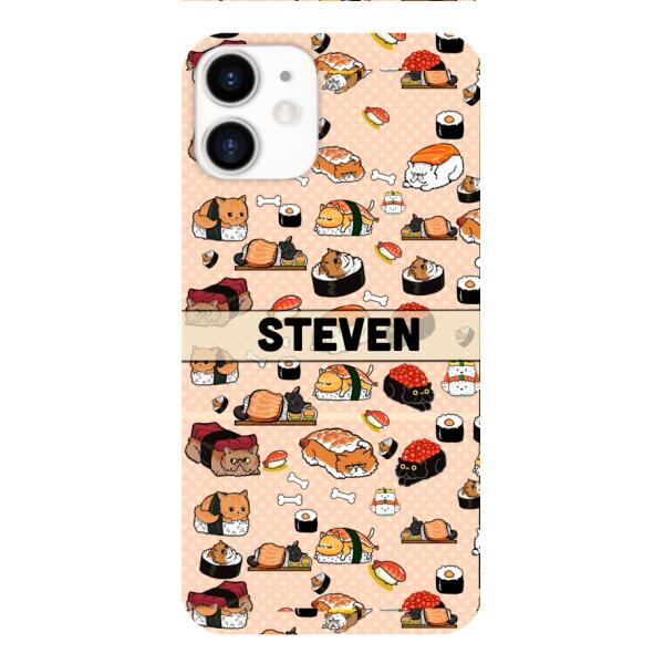 PERSONALIZED CAT SUSHI PHONECASE MTMA2610
