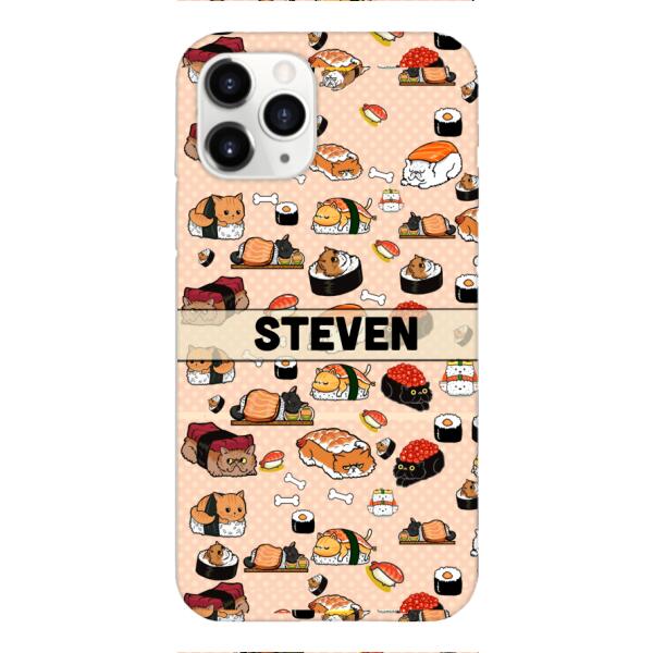 PERSONALIZED CAT SUSHI PHONECASE MTMA2610