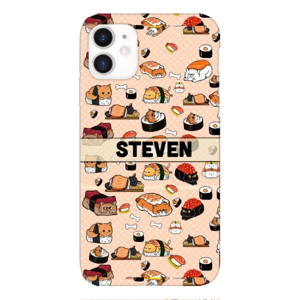 PERSONALIZED CAT SUSHI PHONECASE MTMA2610