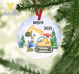 PERSONALIZED Forklift HANGING ORNAMENT CHRISTMAS OCT-LN27