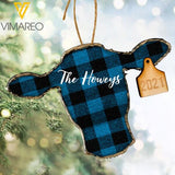 PERSONALIZED CATTLE HANGING ORNAMENT CHRISTMAS OCT-HQ27