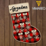 PERSONALIZED NICKNAME WITH KIDS SOCKS HANGING ORNAMENT CHRISTMAS TNDT2810