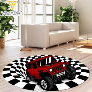 Personalized Jeep Rug Printed OCT-DT28