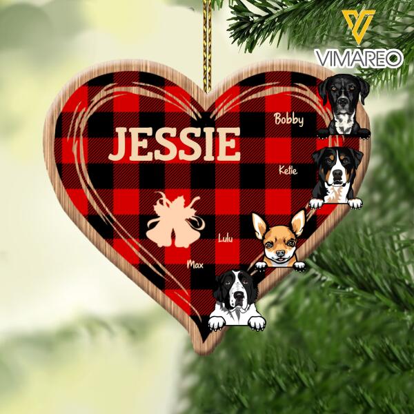 PERSONALIZED DOG HANGING ORNAMENT CHRISTMAS NOV-MA01