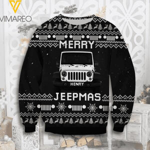 Personalized Merry Jeepmas 3D Printed Wool Sweat Shirt NOV-DT01