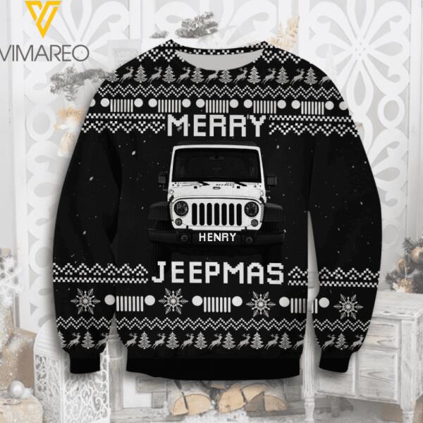 Personalized Merry Jeepmas 3D Printed Wool Sweat Shirt NOV-DT01