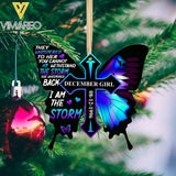 PERSONALIZED DECEMBER GIRL THEY WHISPERED TO HER YOU CANNOT WITHSTAND THE STORM  ORNAMENT QTDT0411