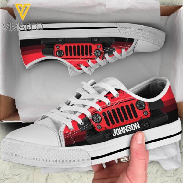 PERSONALIZED JEEP LOW TOP SHOES QTDT0411