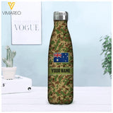 Personalized Australian Soldier Camo Water Bottle Tumbler NOV-QH05