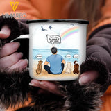 PERSONALIZED MAN AND DOG TALKING STEEL MUG 12OZ 3D PRINTED NOV-MA08