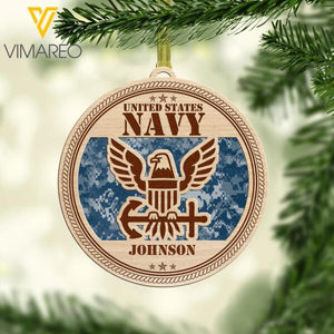 PERSONALIZED SERVICE BRANCHES OF US MILITARY HANGING ORNAMENT CHRISTMAS TNDT0911