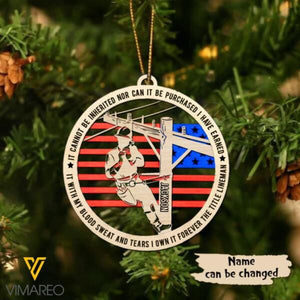 PERSONALIZED LINEMAN HANGING ORNAMENT CHRISTMAS NOV-QH09