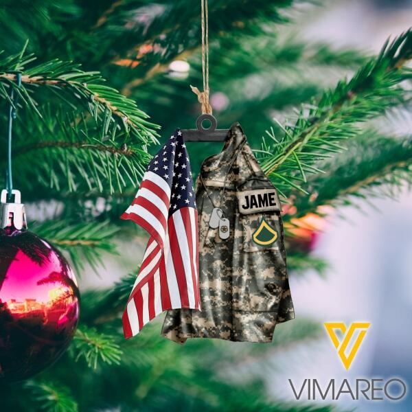 PERSONALIZED U.S ARMY HANGING ORNAMENT CHRISTMAS NOV-DT10