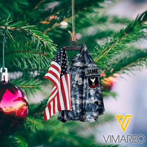 PERSONALIZED U.S NAVY HANGING ORNAMENT CHRISTMAS NOV-DT10
