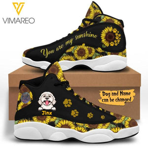 PERSONALIZED DOG MOM SUNFLOWER AIR JD 13 SNEAKERS SHOES TNTQ0911