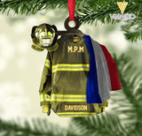 PERSONALIZED French Fire Department HANGING ORNAMENT CHRISTMAS NOV-MA10