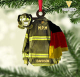 PERSONALIZED German Fire Department HANGING ORNAMENT CHRISTMAS NOV-MA10