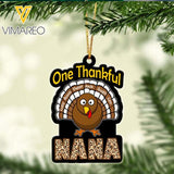 PERSONALIZED ONE THANKFUL HANGING ORNAMENT CHRISTMAS QTTN1111