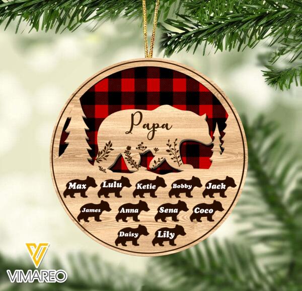 PERSONALIZED KID BEAR HANGING ORNAMENT CHRISTMAS NOV-MA15