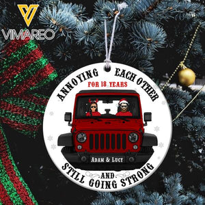 PERSONALIZED Jeep Married Couples HANGING ORNAMENT CHRISTMAS NOV-DT16