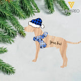 PERSONALIZED PITBULL DOG HANGING ORNAMENT CHRISTMAS NOV-DT18