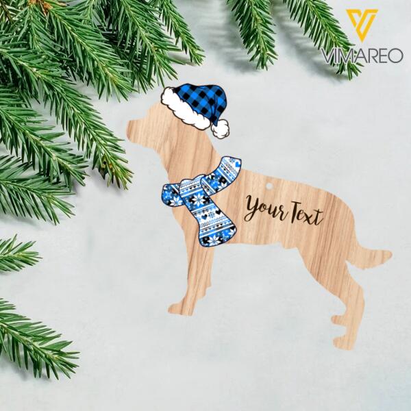 PERSONALIZED ROTTWEILER DOG HANGING ORNAMENT CHRISTMAS NOV-DT18