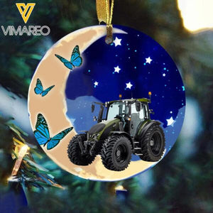 PERSONALIZED TRACTOR HANGING ORNAMENT CHRISTMAS NOV-MQ18