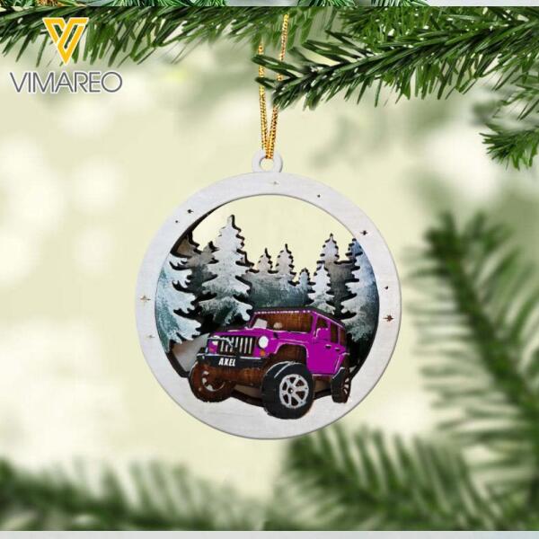 PERSONALIZED JEEP HANGING ORNAMENT CHRISTMAS NOV-LN18
