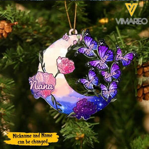 PERSONALIZED TITLE WITH KIDS BUTTERFLY HANGING ORNAMENT CHRISTMAS QTTQ1911