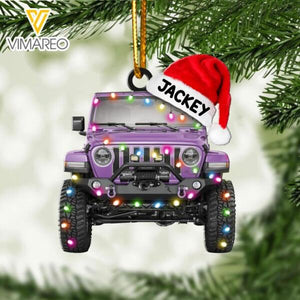 PERSONALIZED JEEP CHRISTMAS HANGING ORNAMENT CHRISTMAS QTVQ1911