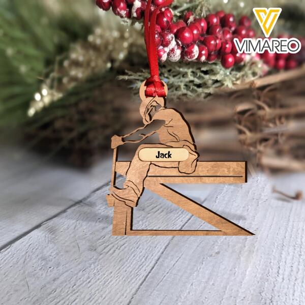 PERSONALIZED IRONWORKER HANGING ORNAMENT CHRISTMAS NOV-QH19