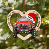 PERSONALIZED JEEP FORM OUR FIRST KISSCHRISTMAS HANGING ORNAMENT CHRISTMAS QTDT2211