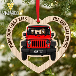 PERSONALIZED JEEP COUPLE HANGING ORNAMENT CHRISTMAS NOV-HQ22