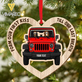 PERSONALIZED JEEP COUPLE HANGING ORNAMENT CHRISTMAS NOV-HQ22