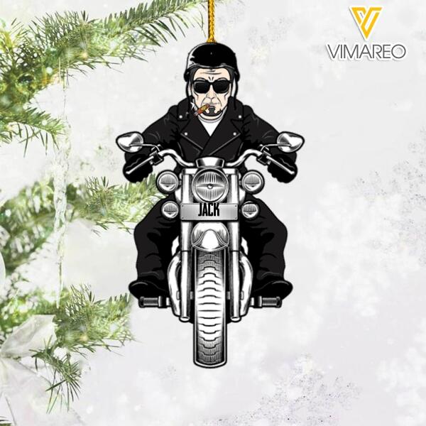 PERSONALIZED BIKER HANGING ORNAMENT CHRISTMAS NOV-MA22