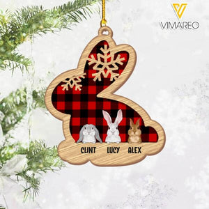 PERSONALIZED RABBIT HANGING ORNAMENT CHRISTMAS TNMA2311