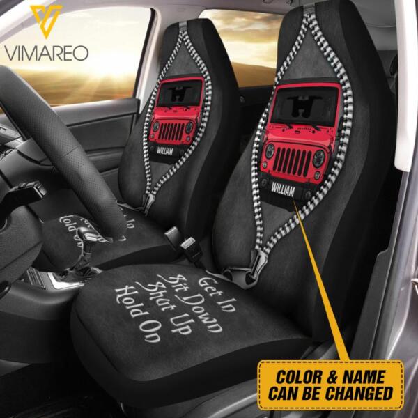 PERSONALIZED JEEP PRINTED 3D SEAT COVER TNDT2511
