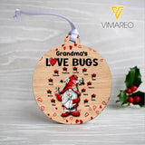 PERSONALIZED LOVE BUGS HANGING ORNAMENT CHRISTMAS PRINTED NOV-HQ25
