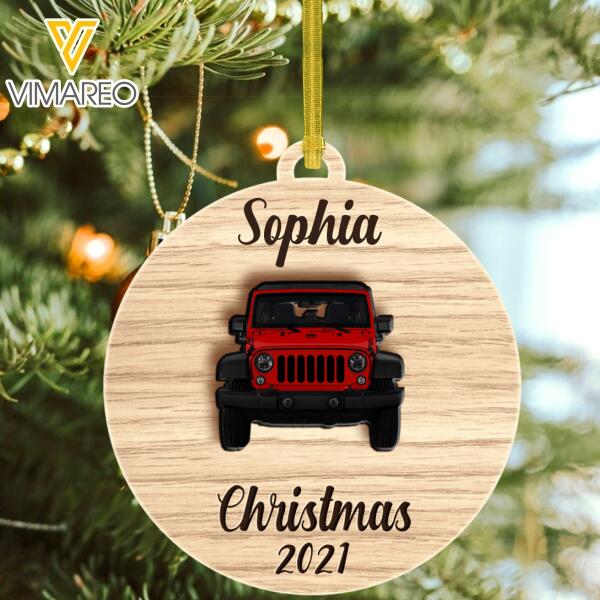 PERSONALIZED JEEP HANGING ORNAMENT CHRISTMAS NOV-MA25