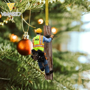 PERSONALIZED LINEMAN HANGING ORNAMENT CHRISTMAS NOV-LN25