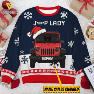 PERSONALIZED JEEP LADY CHRISTMAS SWEATER NOV-DT25