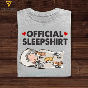 PERSONALIZED DOG OFICIAL SLEEPSHIRT GREY TSHIRT QTTQ2511