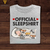 PERSONALIZED DOG OFICIAL SLEEPSHIRT GREY TSHIRT QTTQ2511