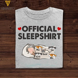 PERSONALIZED CAT OFICIAL SLEEPSHIRT GREY TSHIRT QTTQ2511