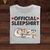 PERSONALIZED CAT OFICIAL SLEEPSHIRT GREY TSHIRT QTTQ2511