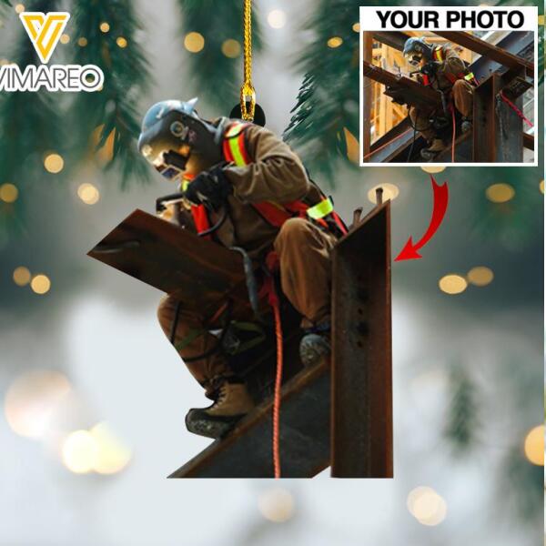 PERSONALIZED IRONWORKER HANGING ORNAMENT CHRISTMAS NOV-QH26